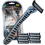 Aparat de ras cu 3 lame, Max 3 Premium Ultra-Blade, 8 rezerve, 14 CM